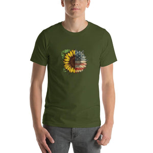 sunflower american flag pattern